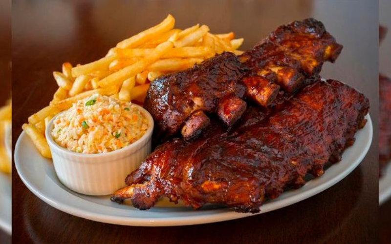 BBQ Ribs and Coleslaw